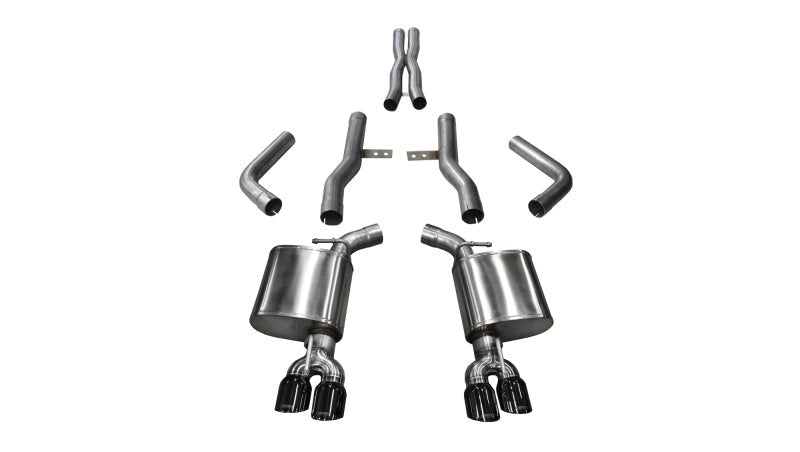 Corsa 15-17 Dodge Challenger Hellcat Dual Rear Exit Extreme Exhaust w/ 3.5in Black Tips - Crew Original