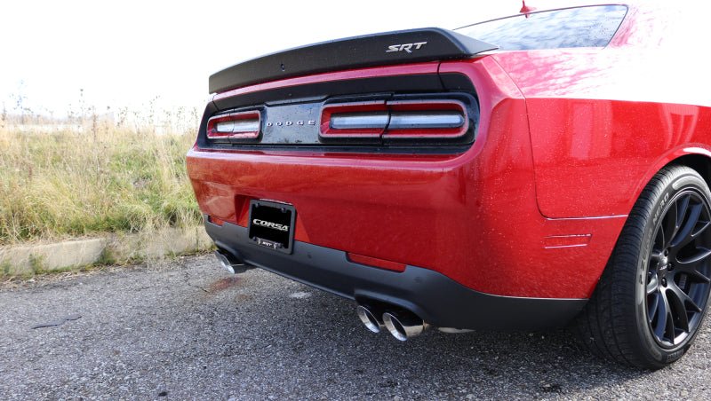 Corsa 15-17 Dodge Challenger Hellcat Dual Rear Exit Extreme Exhaust w/ 3.5in Polished Tips - Crew Original