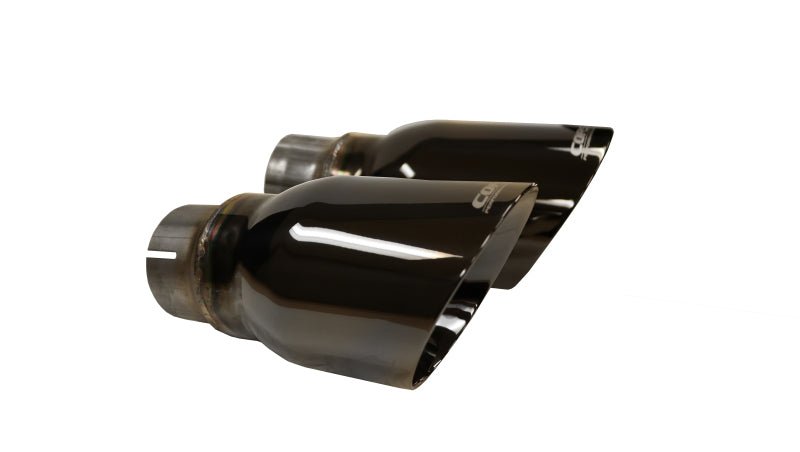 Corsa 15-17 Dodge Charger R/T Pursuit Valance 2.5in Inlet / 4in Outlet Black PVD Tip Kit - Crew Original