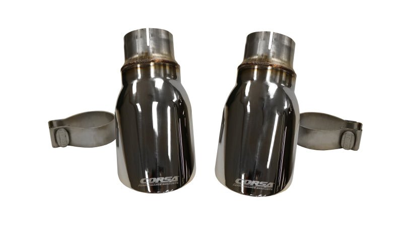 Corsa 15-17 Dodge Charger R/T w/ Pursuit Valance 2.5in Inlet / 4in Outlet Polished Tip Kit - Crew Original