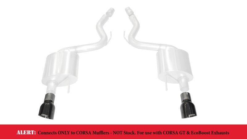 Corsa 15-17 Ford Mustang GT 3.0in Inlet / 4.5in Outlet Black PVD Tip Kit (For Corsa Exhaust Only) - Crew Original