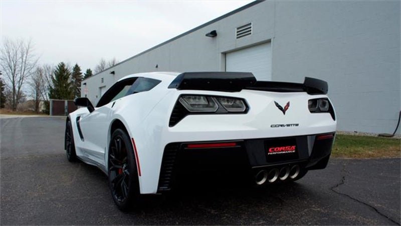 Corsa 15+ Chevy Corvette Z06 (Grand Sport M/T Only) 3in Axle Back Xtreme Exhaust Pol Quad 4.5in Tip - Crew Original