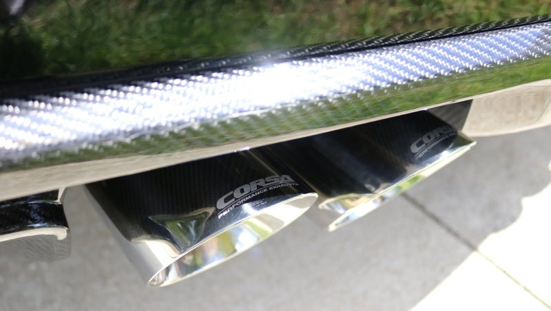 Corsa 16-18 Cadillac ATS-V 3.6T 4in Polished Sport Axle-Back Exhaust - Crew Original