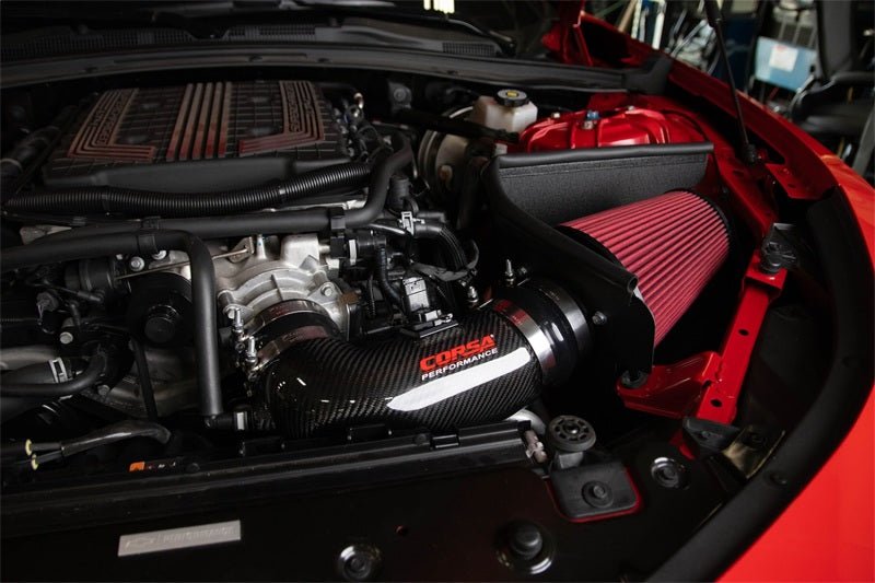 Corsa 17-21 Chevrolet Camaro ZL1 Carbon Fiber Air Intake w/ DryTech 3D No Oil Filtration - Crew Original