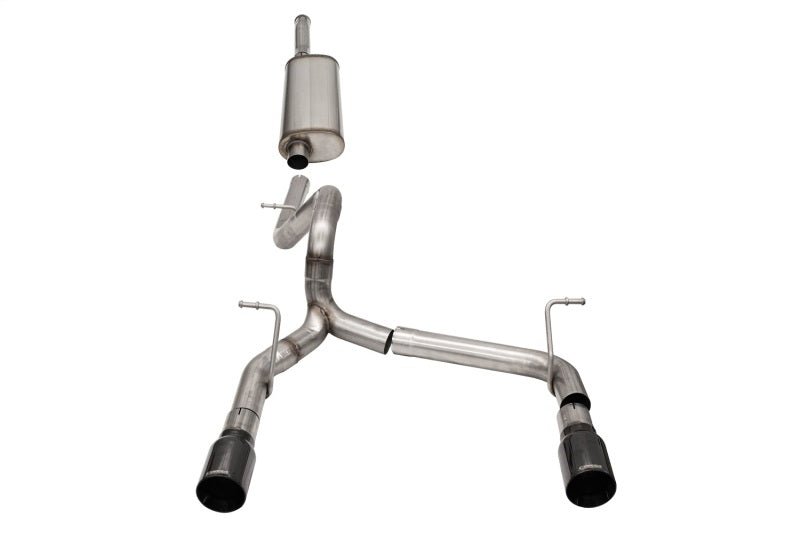 Corsa 18-21 Jeep Wrangler JLU 3.6L 2.75in Sport Cat-Back Exhaust w/ 4in Black Tips - Crew Original