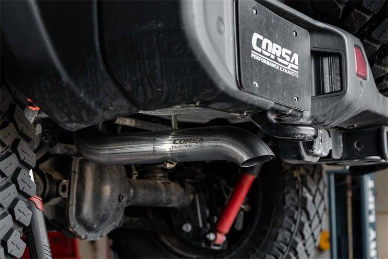 Corsa 18-21 Jeep Wrangler JLU 3.6L Sport 2.75in Cat-Back Exhaust w/ Turn Down Tip - Crew Original