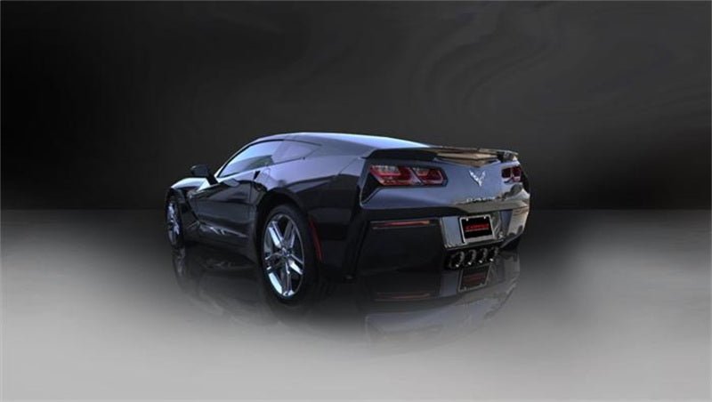 Corsa 2014 Chevy Corvette C7 Coupe 6.2L V8 AT/MT 2.75in Valve-Back Dual Rear Exit Black Xtreme Exht - Crew Original