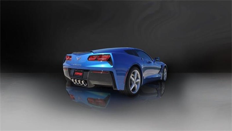 Corsa 2014 Corvette C7 Coupe 6.2L V8 AT/MT 2.75in Valve-Back Dual Rear Exit Polished Sport Exht - Crew Original