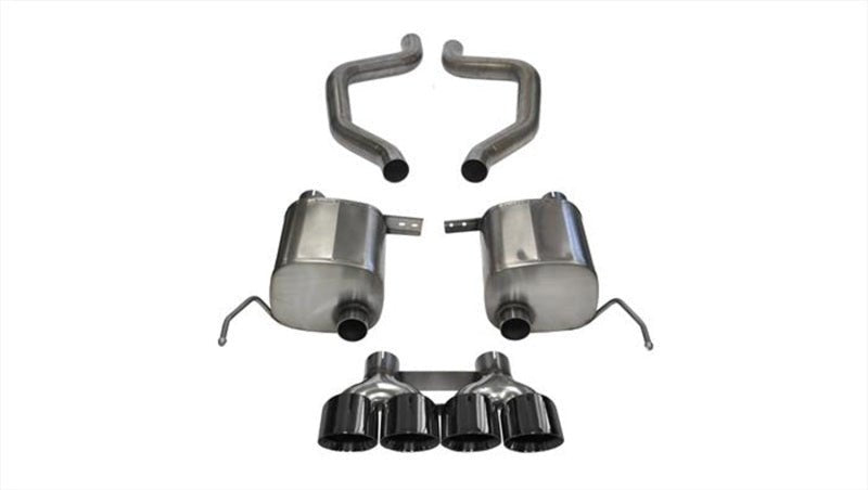 Corsa 2015 Chevy Corvette Z06 3in Axle Back Exhaust, Black Quad 4.5in Tip (Xtreme) - Crew Original