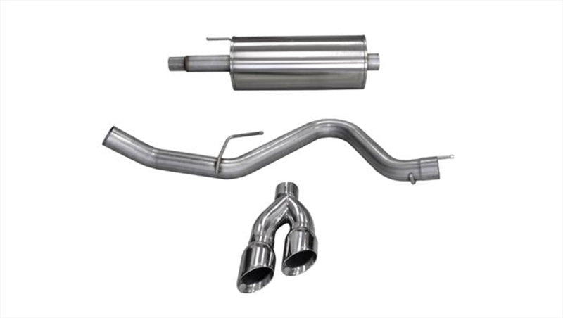 Corsa 2015 Ford F-150 5.0L V8 (Super Crew Cab) Polished Sport Single Side Dual 4in Tips CB Exhaust - Crew Original