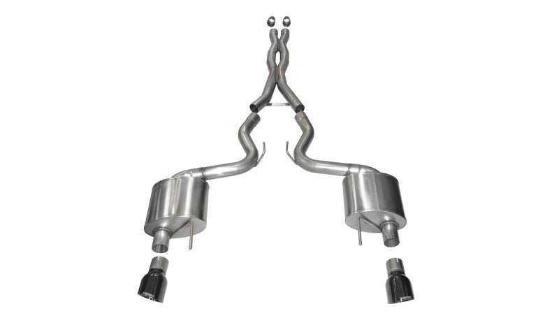 Corsa 2015 Ford Mustang GT Fastback 5.0 3in Xtreme Cat Back Exhaust w/ Dual Black 4.5in Tips - Crew Original