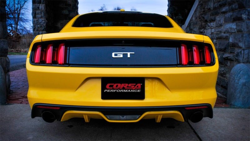 Corsa 2015 Ford Mustang GT Fastback 5.0 3in Xtreme Cat Back Exhaust w/ Dual Black 4.5in Tips - Crew Original