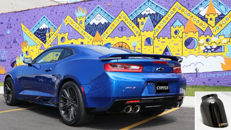 Corsa 2016 Chevrolet Camaro SS 6.2L V8 2.75in Black Sport Axle-Back Exhaust - Crew Original