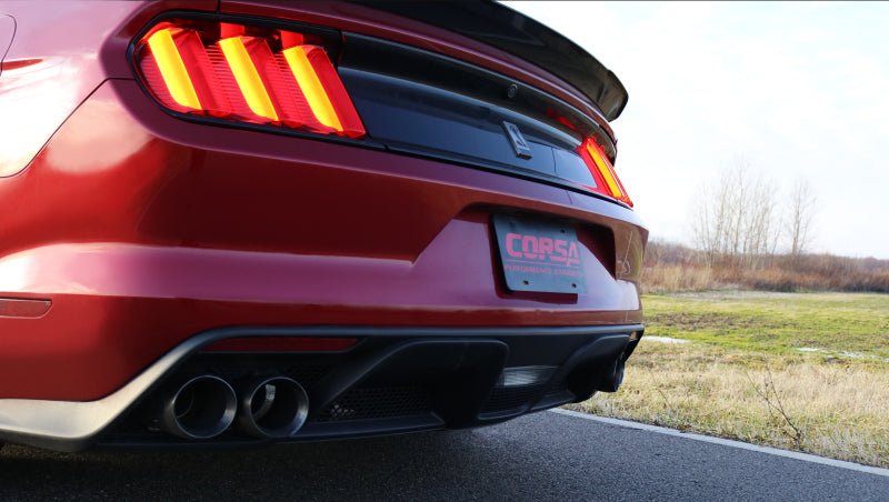 Corsa 2016+ Ford Mustang GT350 3in Double X Pipe Exhaust - Crew Original