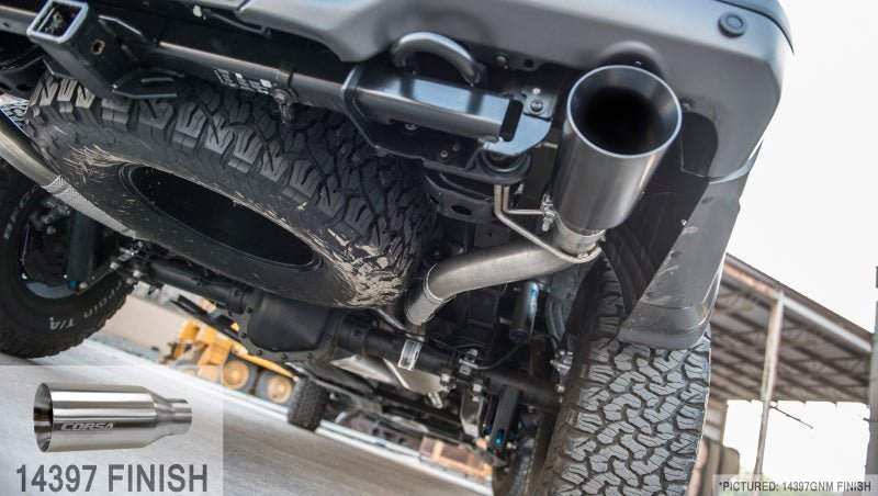 Corsa 2017 Ford F-150 Raptor 3.5L Sport Cat-Back Dual Rear Exit w/ 5in Satin Polished Tip - Crew Original