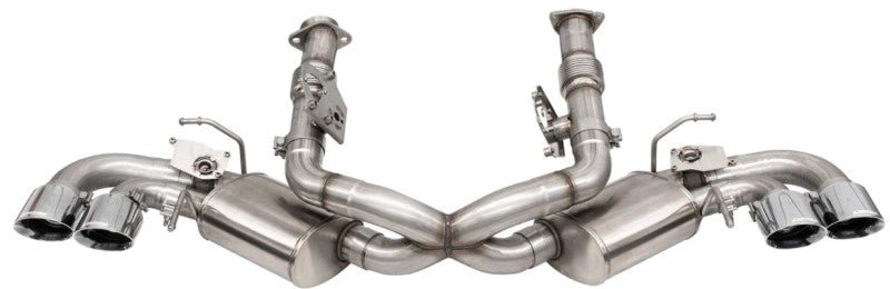 Corsa 2020 Corvette C8 3in Valved Cat-Back 4.5in Pol Quad Tips Fits Factory Perf Exhaust Deletes AFM - Crew Original