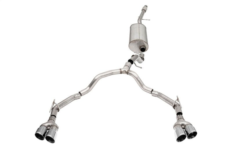 Corsa 21-22 Chevrolet Suburban/GMC Yukon XL 5.3L 4WD Dual Rear 3in - 2.75in CatBack DW 4in Pol Tips - Crew Original