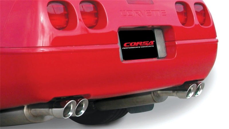 Corsa 86-91 Chevrolet Corvette C4 5.7L V8 L98 Polished Sport Cat-Back Exhaust - Crew Original