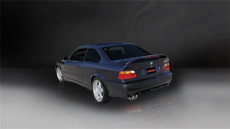 Corsa 92-09 BMW 325i/is Coupe E36 Polished Sport Cat-Back Exhaust - Crew Original