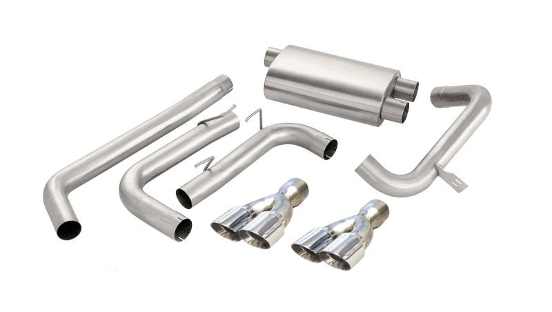 Corsa 98-02 Chevrolet Camaro Convertible Z28 5.7L V8 LS1 Polished Sport Cat-Back Exhaust - Crew Original