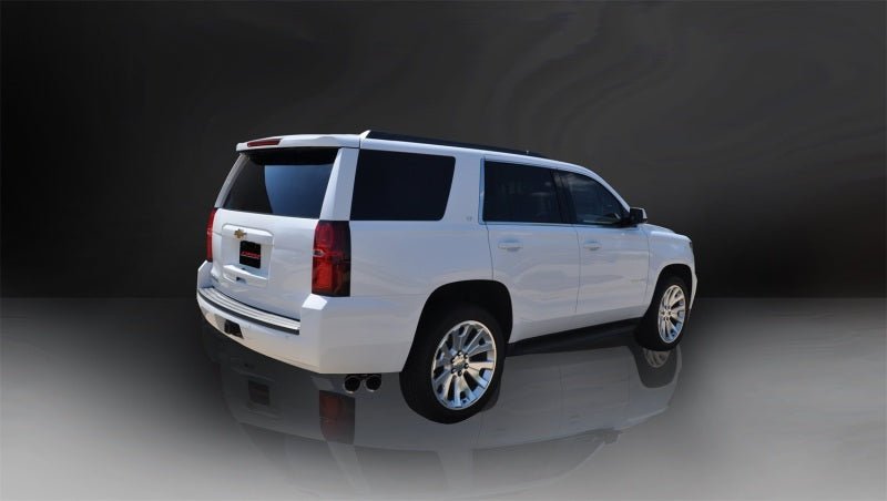 Corsa Cat Back Exhaust, Sport, 3in, Single Side Twin Polished 4in Tips, 2015 Chevy Tahoe/GMC Yukon - Crew Original