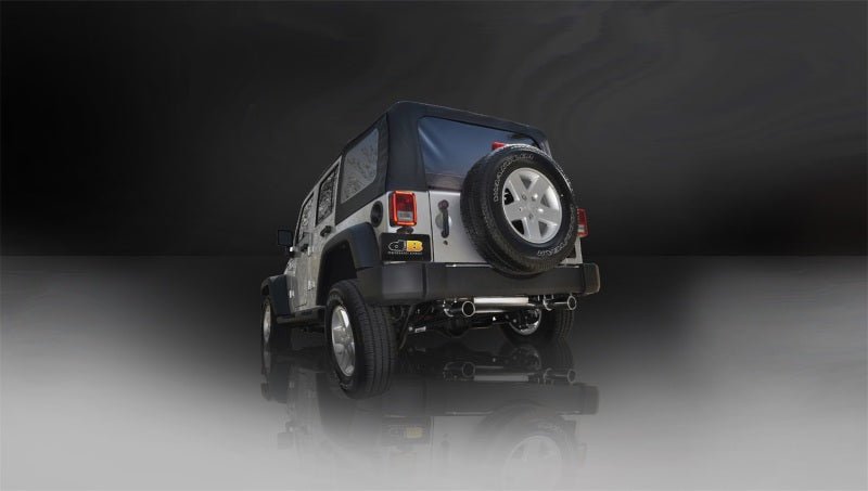 Corsa/dB Jeep 07-11 Wrangler 3.8L/12-14 Wrangler 3.6L Polished Sport Axle-Back Exhaust - Crew Original