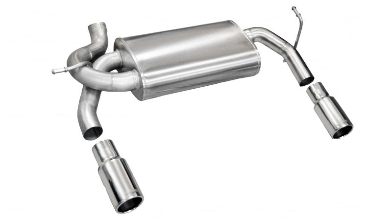 Corsa/dB Jeep 07-11 Wrangler 3.8L/12-14 Wrangler 3.6L Polished Sport Axle-Back Exhaust - Crew Original