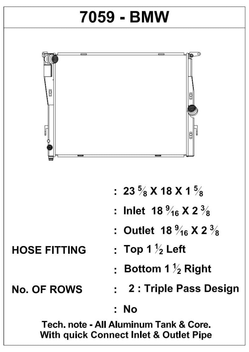 CSF 07-13 BMW M3 (E9X) Triple Pass Radiator - Crew Original