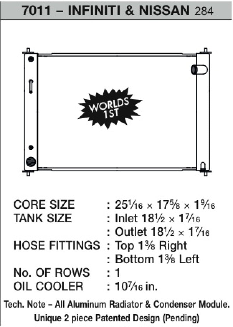 CSF 08-13 Nissan 370Z A/T Radiator - Crew Original