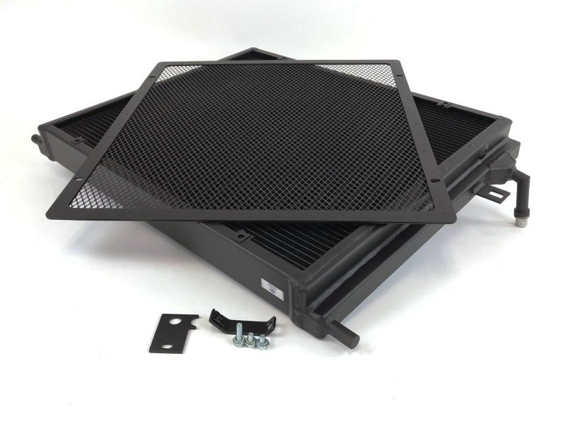 CSF BMW B58/B48 Front Mount Triple-Pass Heat Exchanger w/Rock Guard - Black - Crew Original