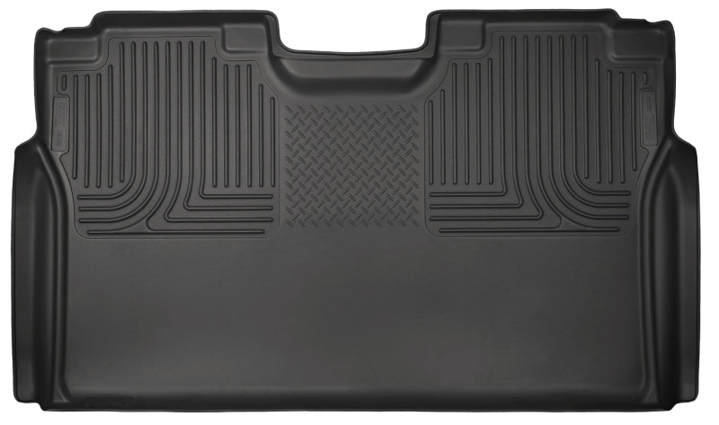 Husky Liners 15 Ford F-150 SuperCrew Cab WeatherBeater Black 2nd Seat Floor Liner