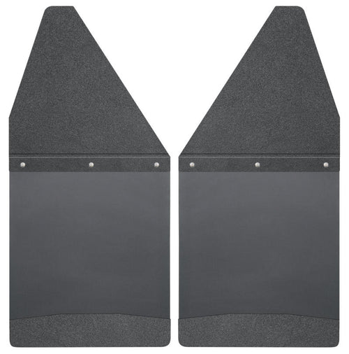 Husky Liners GM 99-16 Silverado/Sierra 12in W Black Top & Weight Kick Back Front Mud Flaps