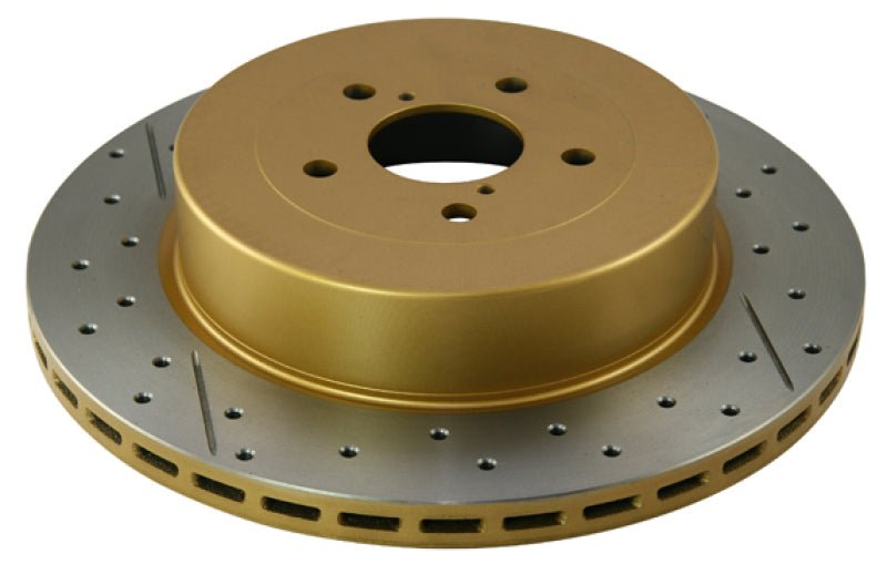 DBA 02-07 Subaru WRX STi 10 Stud Hole Rear Drilled & Slotted Street Series Rotor - Crew Original