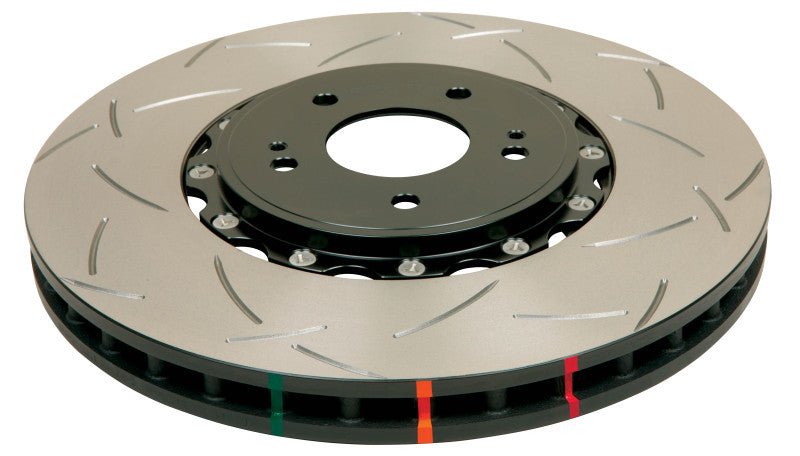 DBA 02-10 WRX / 13+ FR-S / 13+ BRZ Premium Front Slotted 5000 Series 2 Piece Rotor w/ Black Hat - Crew Original