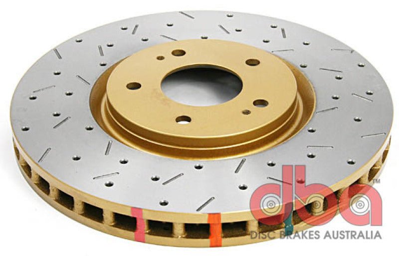 DBA 03-05 Evo 8/9 Front Drilled & Slotted 4000 Series Rotor - Crew Original