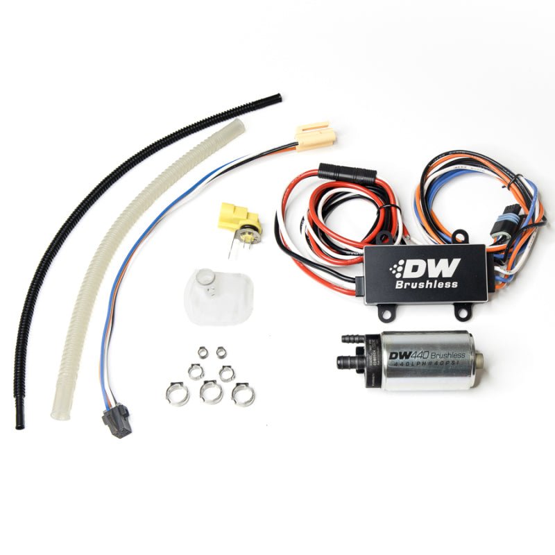 DeatschWerks 03-13 Chevy Corvette 440lph InTank Brushless Fuel Pump w/9-0909 Instl kit/C102 Contrllr - Crew Original