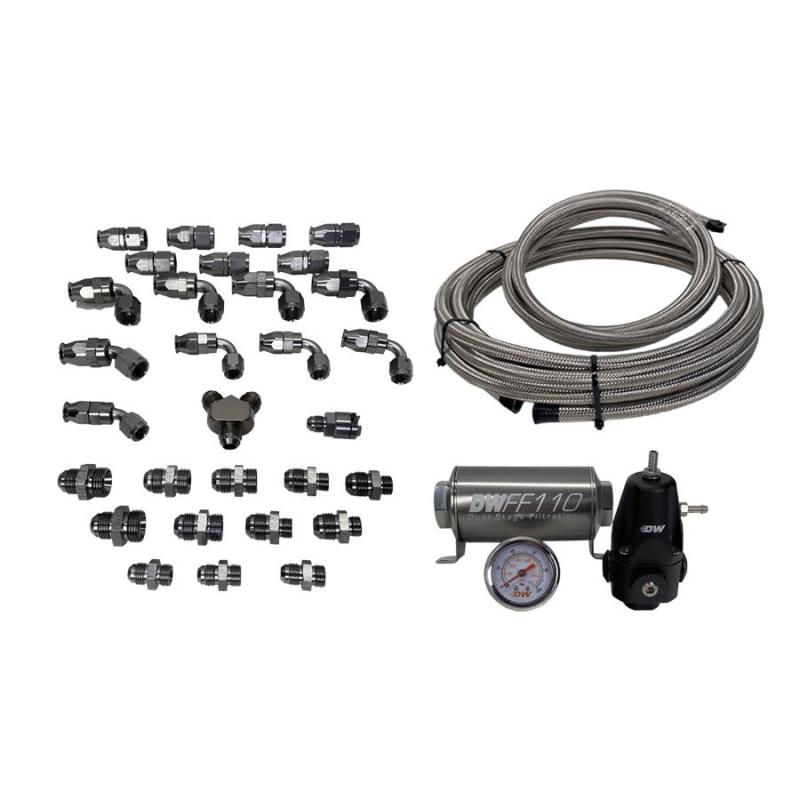 DeatschWerks 08+ Subaru WRX/STI X2 Series Pump Module -8AN Feed w/ -6AN Return PTFE Plumbing Kit - Crew Original