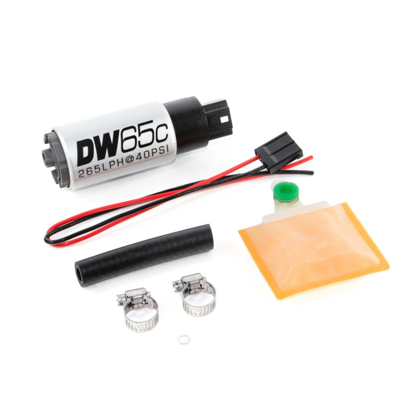 DeatschWerks 265 LPH DW65C Series Compact Fuel Pump w/o Mounting Clips (w/ Universal Install Kit) - Crew Original