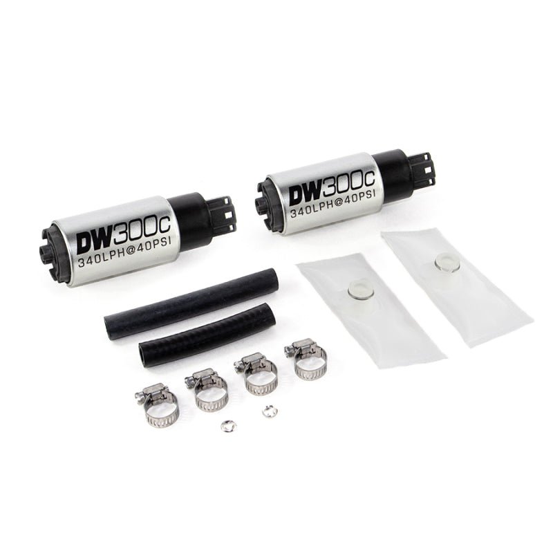 DeatschWerks 340lph DW300C Compact Fuel Pump w/ 99-04 Ford Lightning Set Up Kit (w/o Mounting Clips) - Crew Original