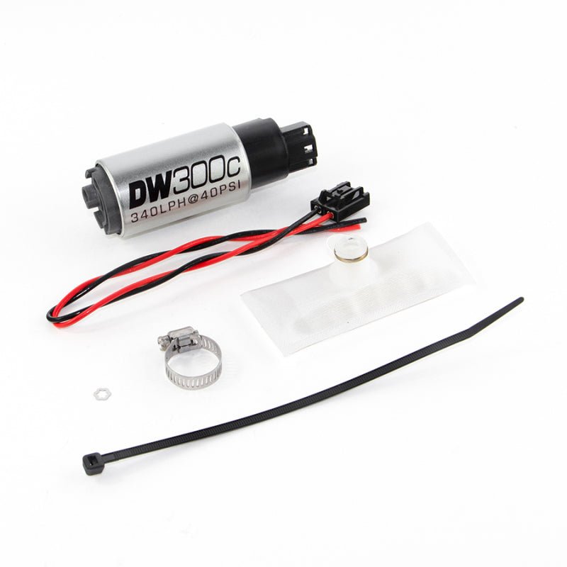 DeatschWerks 88-91 BMW 325i DW300C 340 LPH Compact Fuel Pump w/ Install Kit (w/o Mounting Clips) - Crew Original