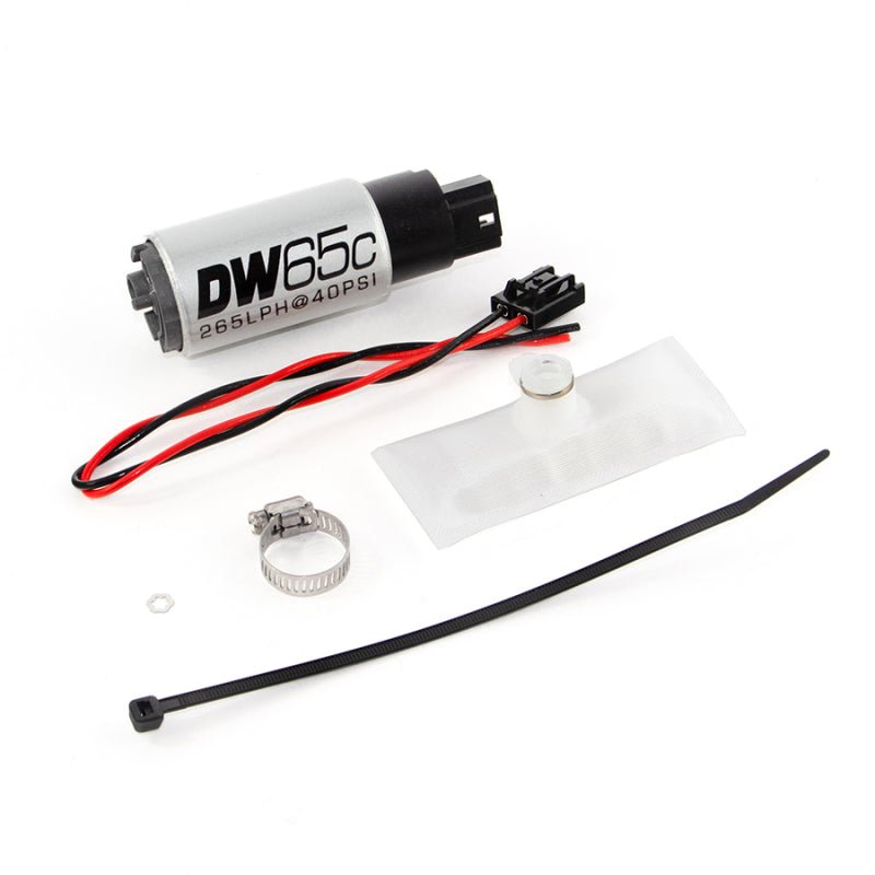 DeatschWerks 88-91 BMW 325i DW65C 265lph Compact Fuel Pump w/ Install Kit (w/o Mounting Clips) - Crew Original