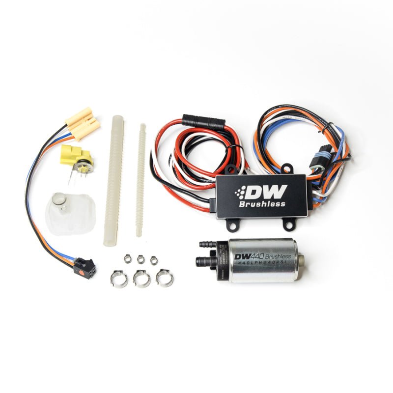 DeatschWerks DW440 440lph Brushless Fuel Pump w/ PWM Controller & Install Kit 11-14 Ford Mustang GT - Crew Original
