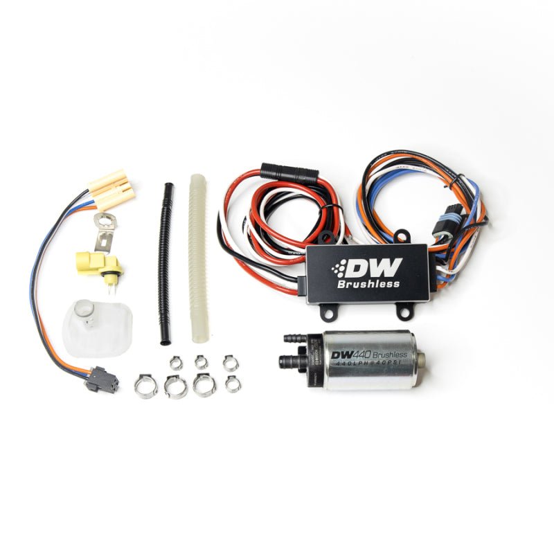 DeatschWerks DW440 440lph Brushless Fuel Pump w/ PWM Controller & Install Kit 2015+ Ford Mustang GT - Crew Original