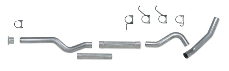 Diamond Eye KIT 4in CB MFLR RPLCMENT PIPE SGL AL: 01-05 CHEVY/GMC 6.6L 2500/3500 - Crew Original