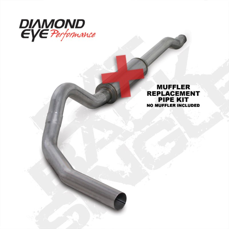 Diamond Eye KIT 4in CB MFLR RPLCMENT PIPE SGL AL: 03-07 FORD 6.0L F250/F350 - Crew Original