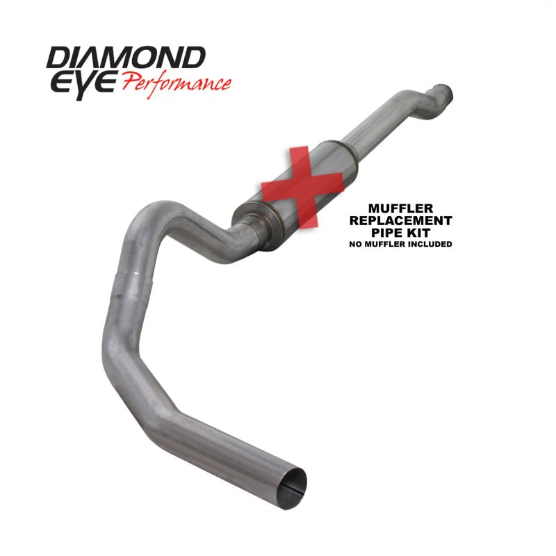 Diamond Eye KIT 4in CB MFLR RPLCMENT PIPE SGL AL: 03-07 FORD 6.0L F250/F350 - Crew Original
