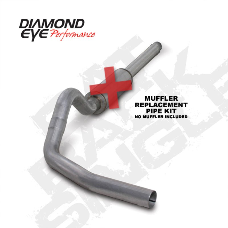 Diamond Eye KIT 4in CB MFLR RPLCMENT PIPE SGL AL: 94-97 FORD 7.3L F250/F350 PWRSTROKE - Crew Original