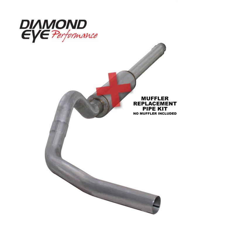 Diamond Eye KIT 4in CB MFLR RPLCMENT PIPE SGL AL: 94-97 FORD 7.3L F250/F350 PWRSTROKE - Crew Original
