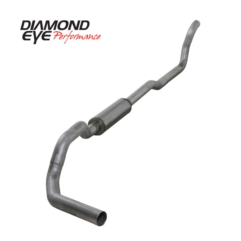 Diamond Eye KIT 4in TB MFLR RPLCMENT PIPE SGL AL: 2-WHEEL DRIVE ONLY 89-93 DODGE CUMMINS 5.9L - Crew Original