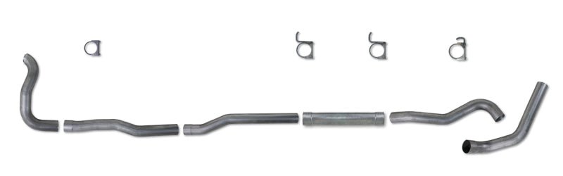 Diamond Eye KIT 4in TB MFLR RPLCMENT PIPE SGL AL: 89-93 DODGE CUMMINS 5.9L - Crew Original